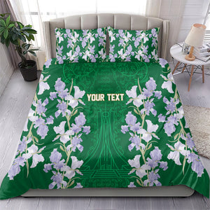 Custom Algeria Iris Floral Green Bedding Set Africa Women’s Football Champion Series 2026