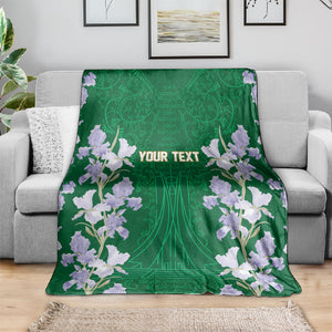 Custom Algeria Iris Floral Green Blanket Africa Women’s Football Champion Series 2026