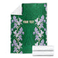 Custom Algeria Iris Floral Green Blanket Africa Women’s Football Champion Series 2026
