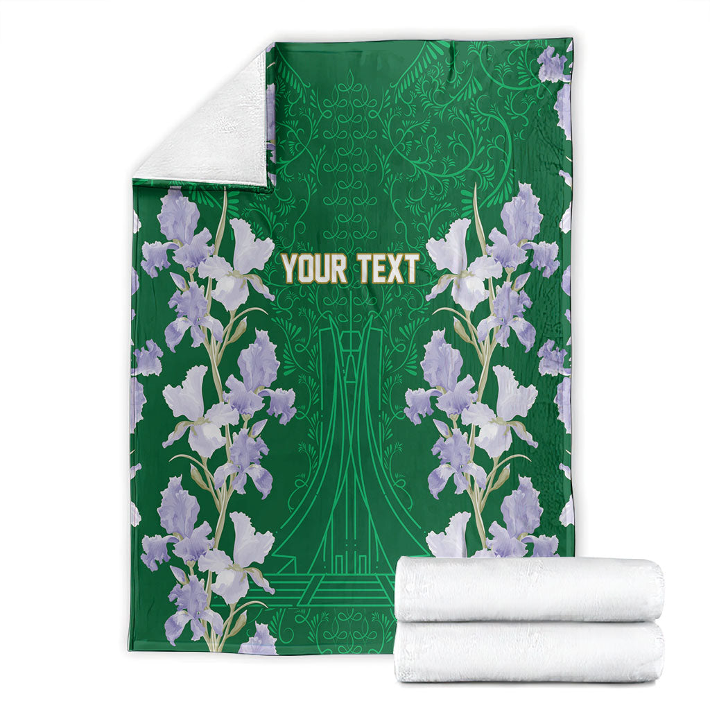 Custom Algeria Iris Floral Green Blanket Africa Women’s Football Champion Series 2026