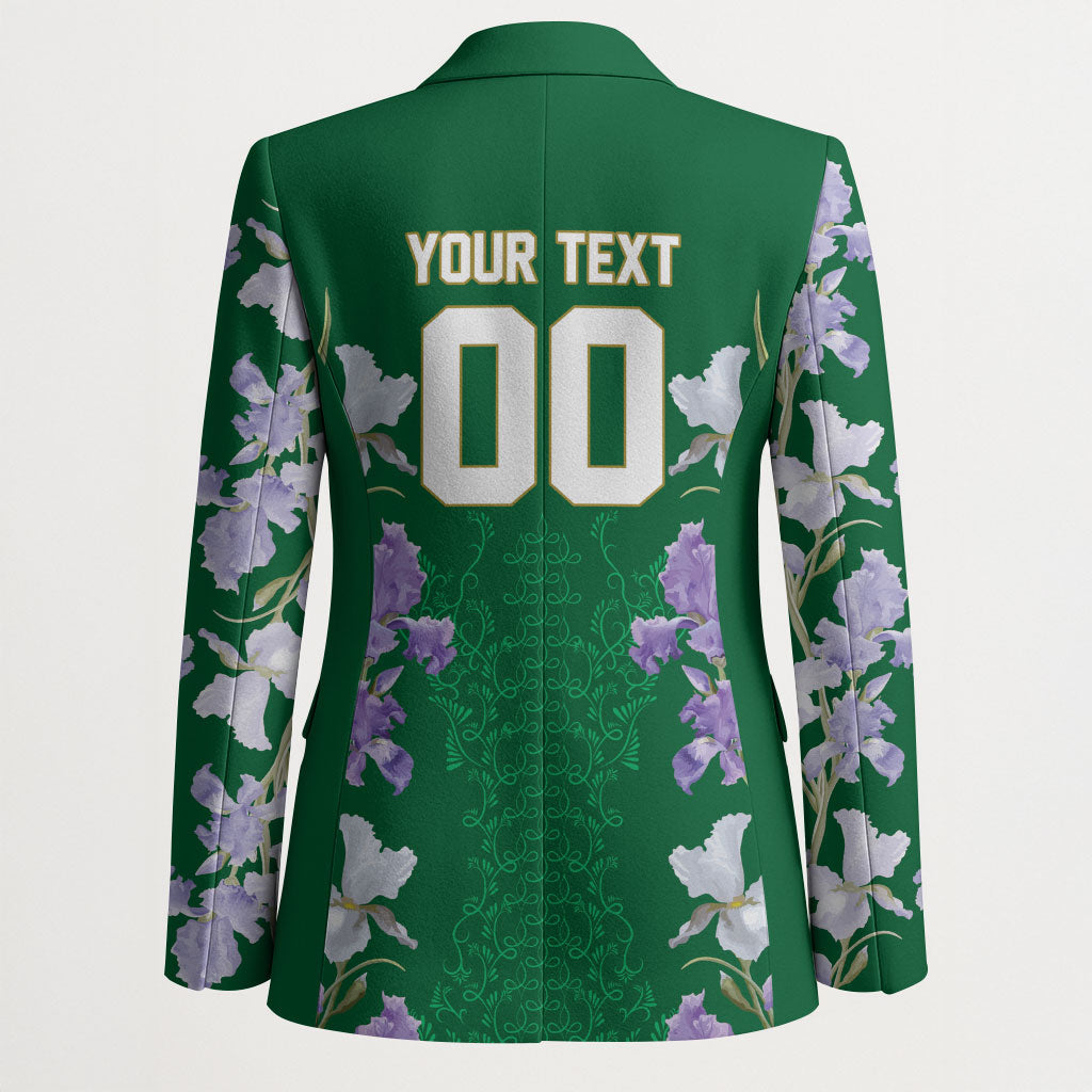 Custom Algeria Iris Floral Green Blazer Africa Women’s Football Champion Series 2026