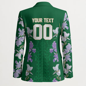 Custom Algeria Iris Floral Green Blazer Africa Women’s Football Champion Series 2026