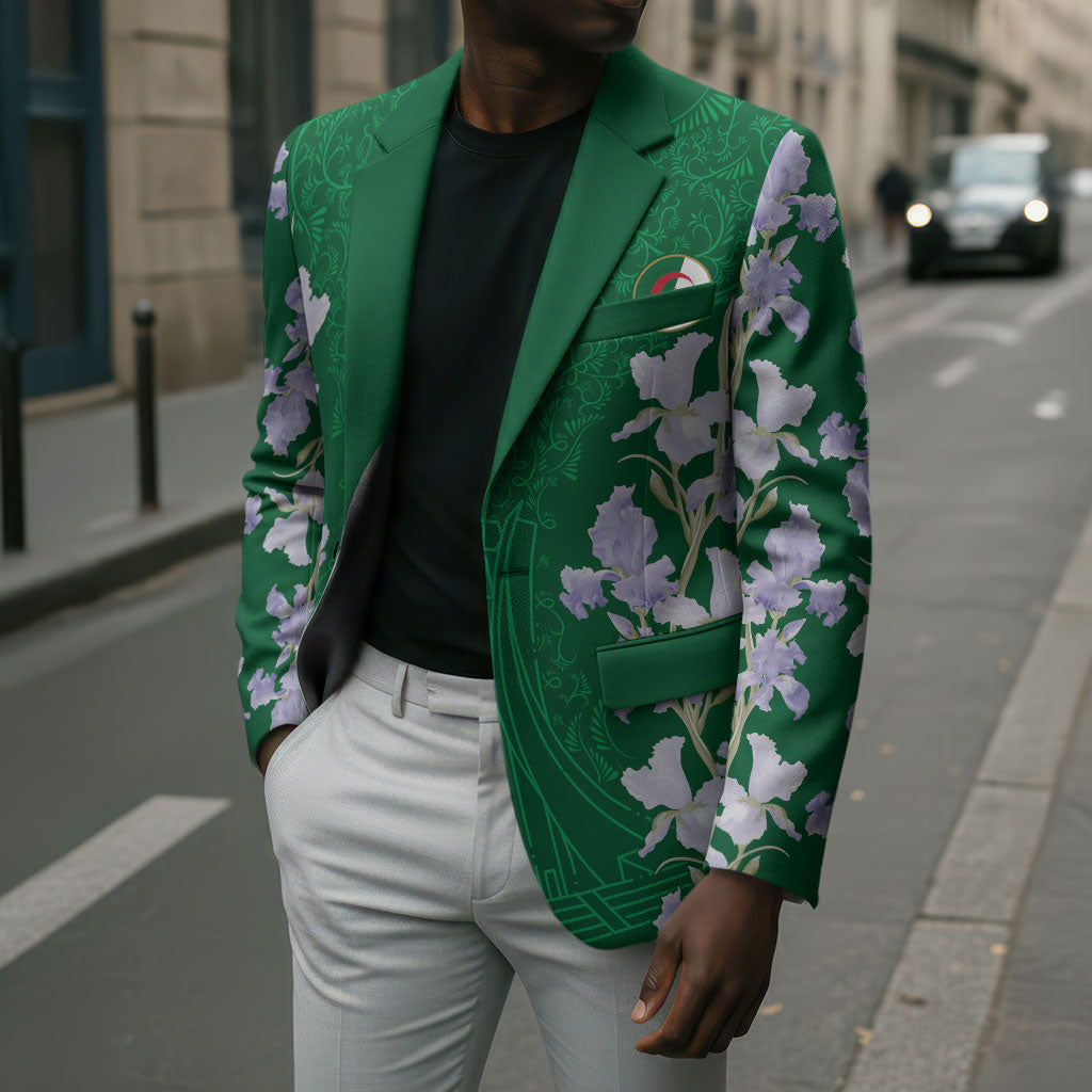 Custom Algeria Iris Floral Green Blazer Africa Women’s Football Champion Series 2026