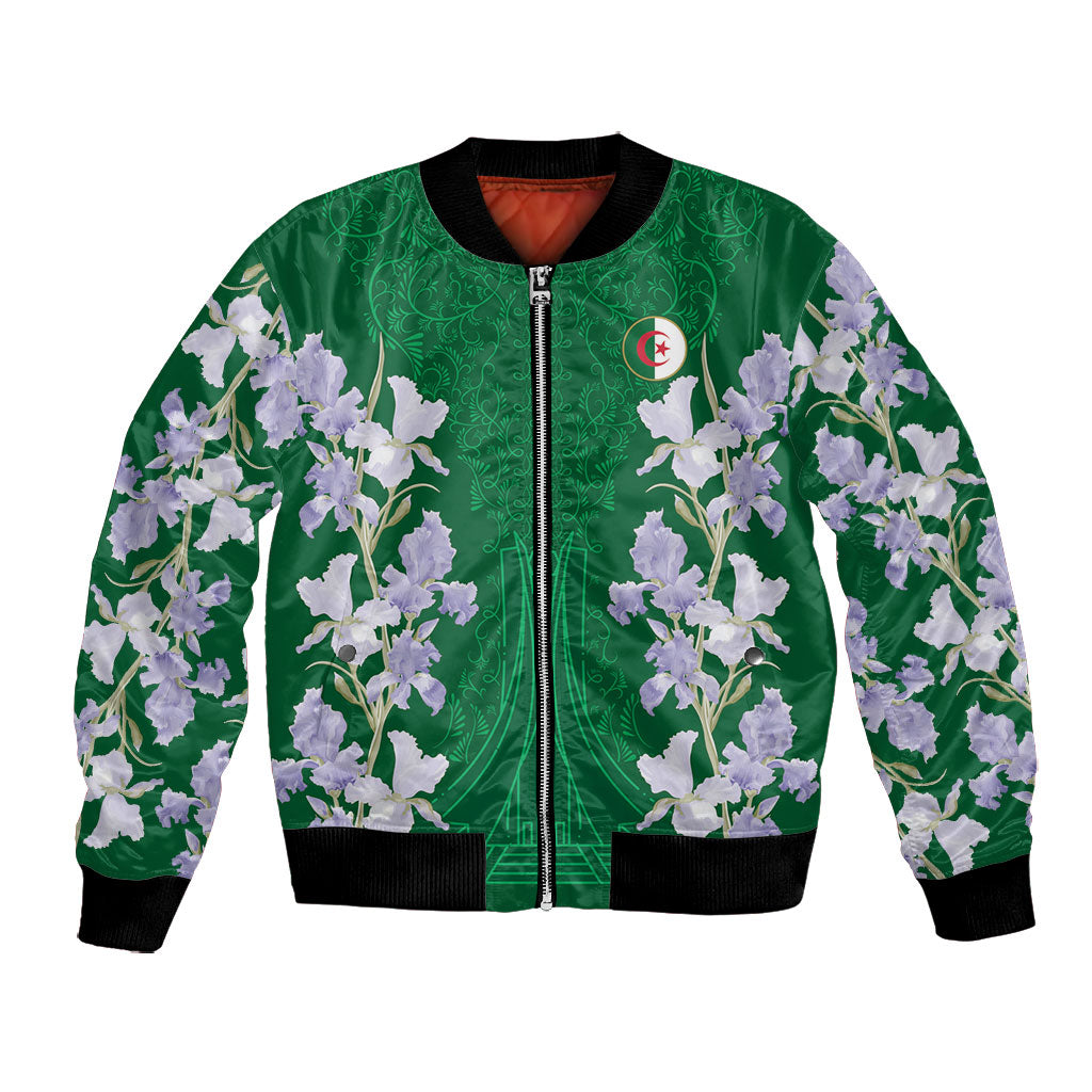 Custom Algeria Iris Floral Green Bomber Jacket Africa Women’s Football Champion Series 2026