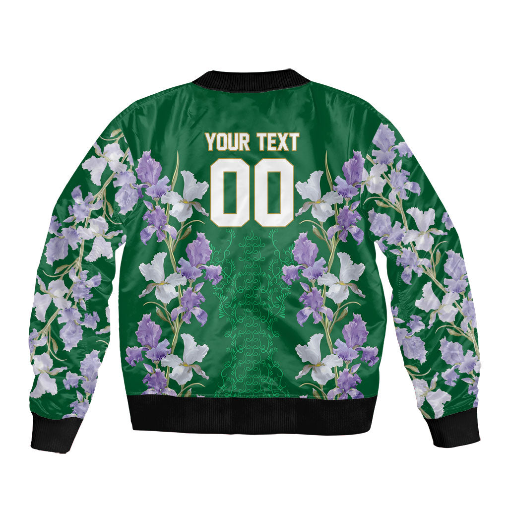 Custom Algeria Iris Floral Green Bomber Jacket Africa Women’s Football Champion Series 2026
