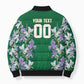 Custom Algeria Iris Floral Green Bomber Puffer Jacket Africa Women’s Football Champion Series 2026