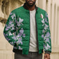 Custom Algeria Iris Floral Green Bomber Puffer Jacket Africa Women’s Football Champion Series 2026