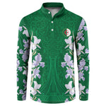Custom Algeria Iris Floral Green Button Sweatshirt Africa Women’s Football Champion Series 2026