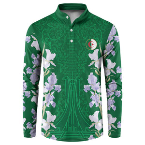 Custom Algeria Iris Floral Green Button Sweatshirt Africa Women’s Football Champion Series 2026