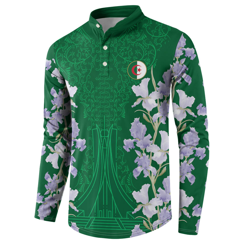 Custom Algeria Iris Floral Green Button Sweatshirt Africa Women’s Football Champion Series 2026