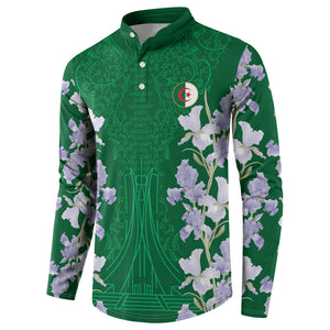 Custom Algeria Iris Floral Green Button Sweatshirt Africa Women’s Football Champion Series 2026