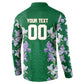 Custom Algeria Iris Floral Green Button Sweatshirt Africa Women’s Football Champion Series 2026