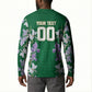 Custom Algeria Iris Floral Green Button Sweatshirt Africa Women’s Football Champion Series 2026