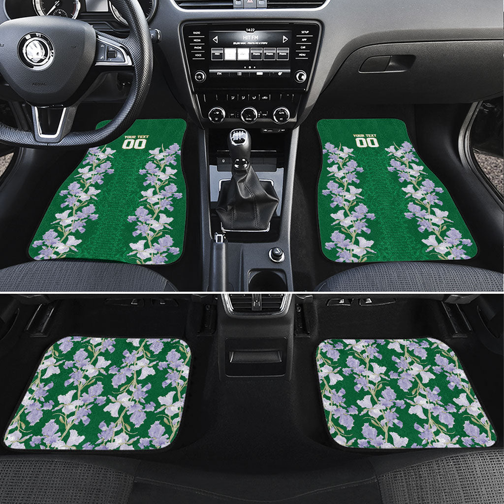 Custom Algeria Iris Floral Green Car Mats Africa Women’s Football Champion Series 2026