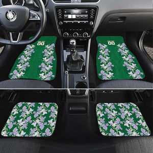Custom Algeria Iris Floral Green Car Mats Africa Women’s Football Champion Series 2026