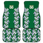 Custom Algeria Iris Floral Green Car Mats Africa Women’s Football Champion Series 2026