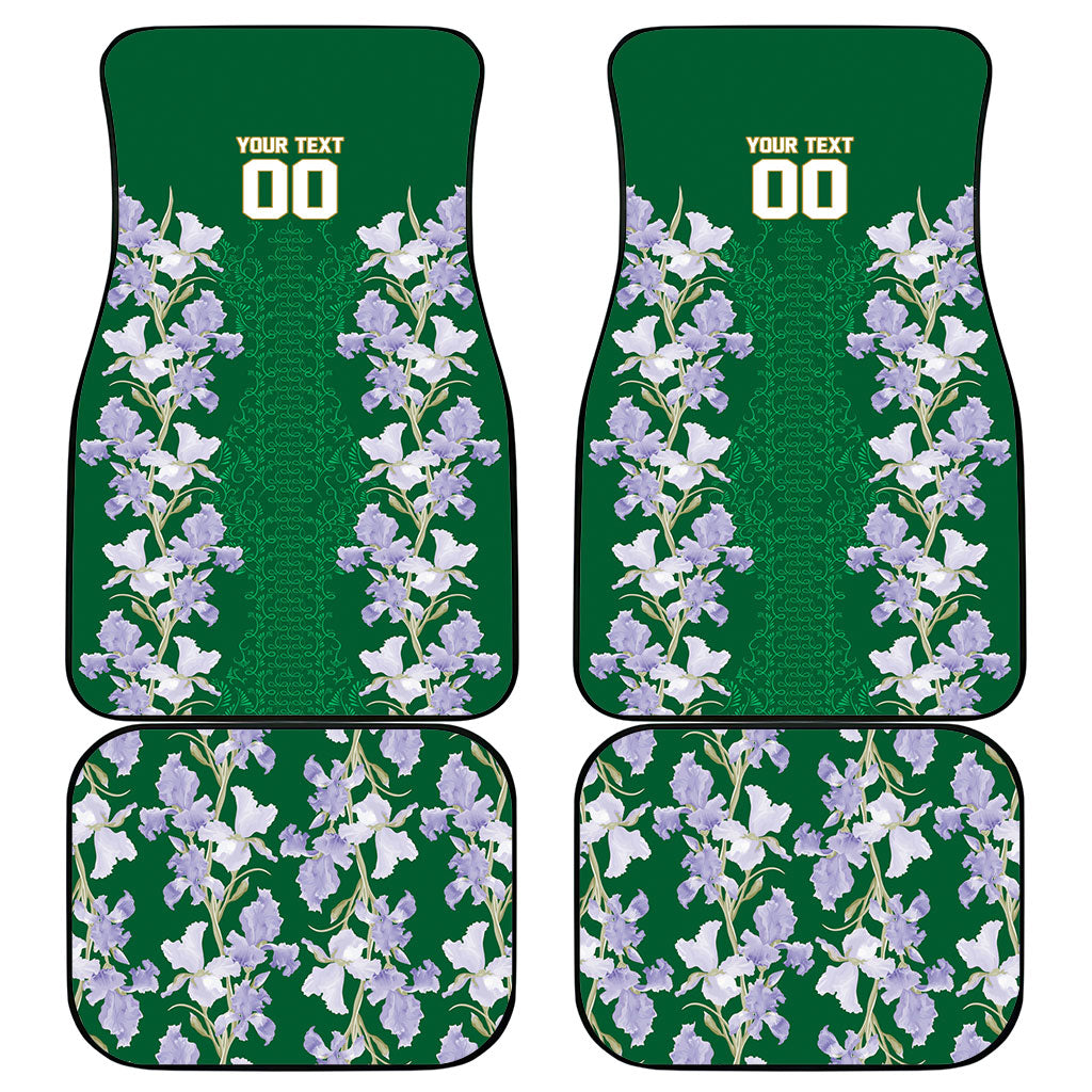 Custom Algeria Iris Floral Green Car Mats Africa Women’s Football Champion Series 2026