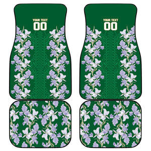 Custom Algeria Iris Floral Green Car Mats Africa Women’s Football Champion Series 2026