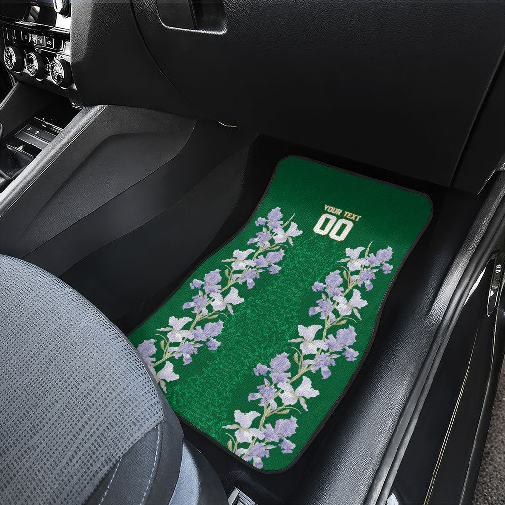 Custom Algeria Iris Floral Green Car Mats Africa Women’s Football Champion Series 2026