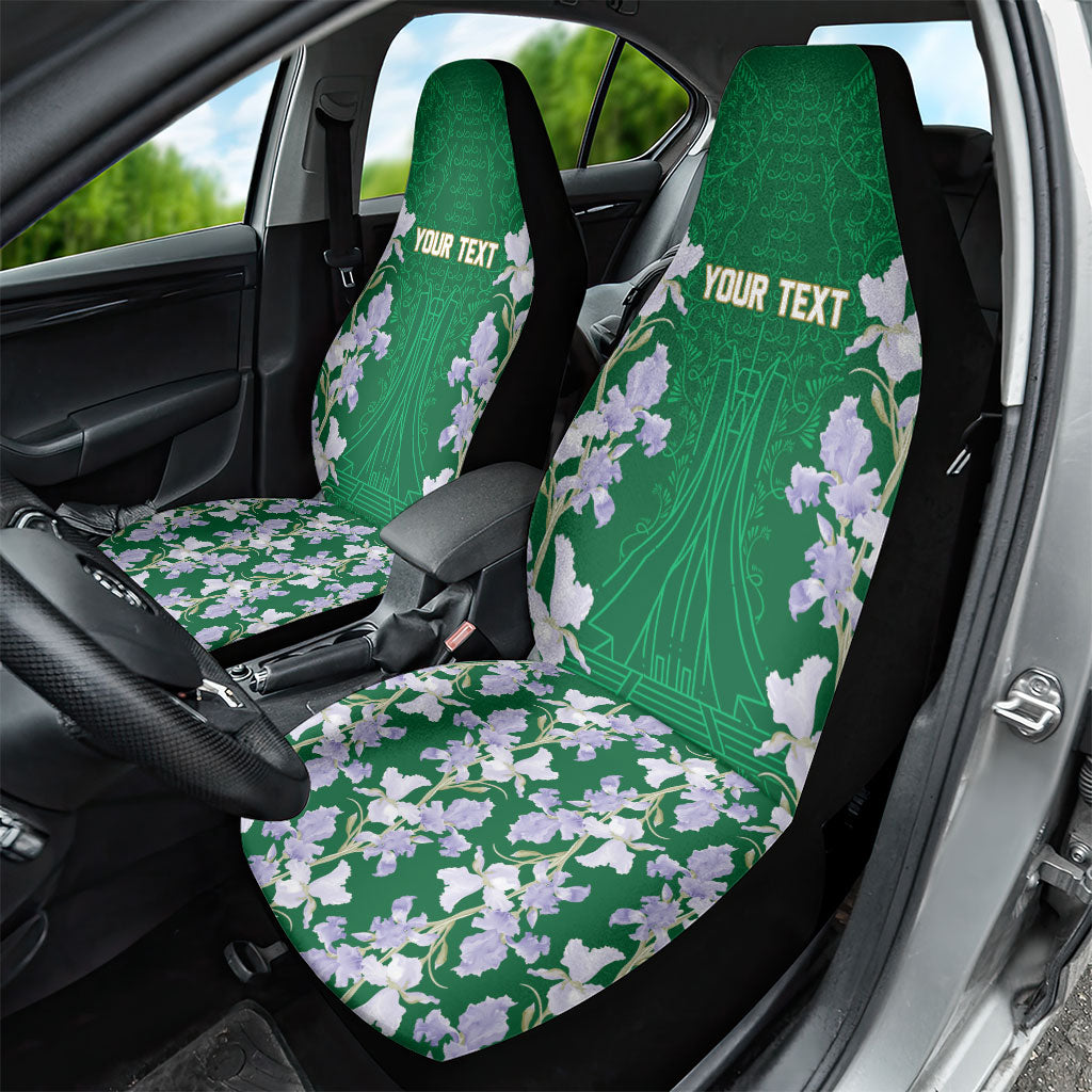 Custom Algeria Iris Floral Green Car Seat Cover Africa Women’s Football Champion Series 2026
