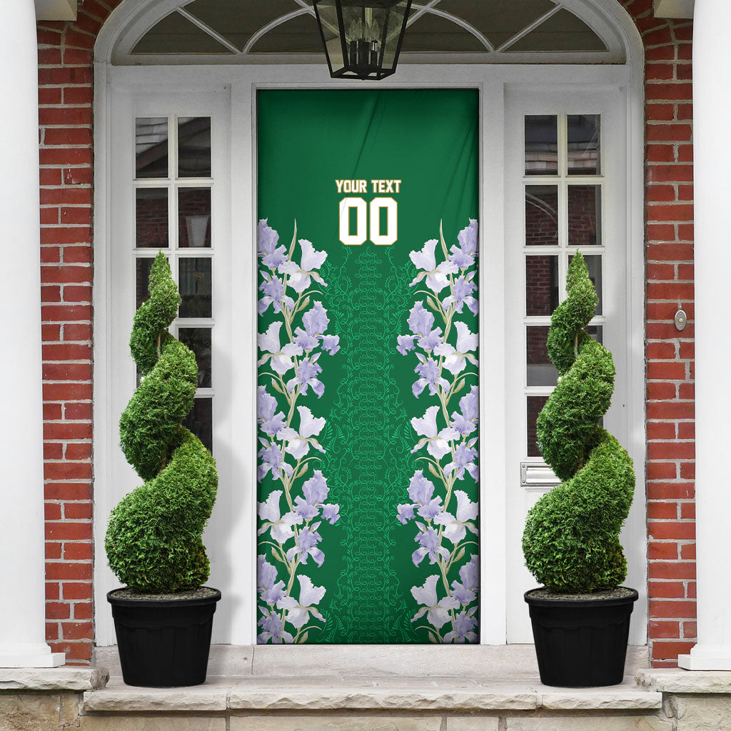 Custom Algeria Iris Floral Green Door Cover Africa Women’s Football Champion Series 2026