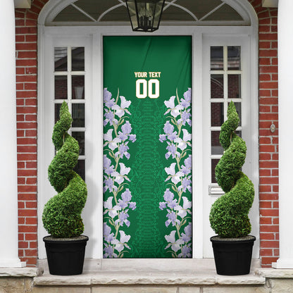 Custom Algeria Iris Floral Green Door Cover Africa Women’s Football Champion Series 2026