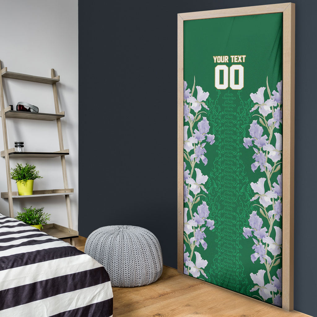 Custom Algeria Iris Floral Green Door Cover Africa Women’s Football Champion Series 2026