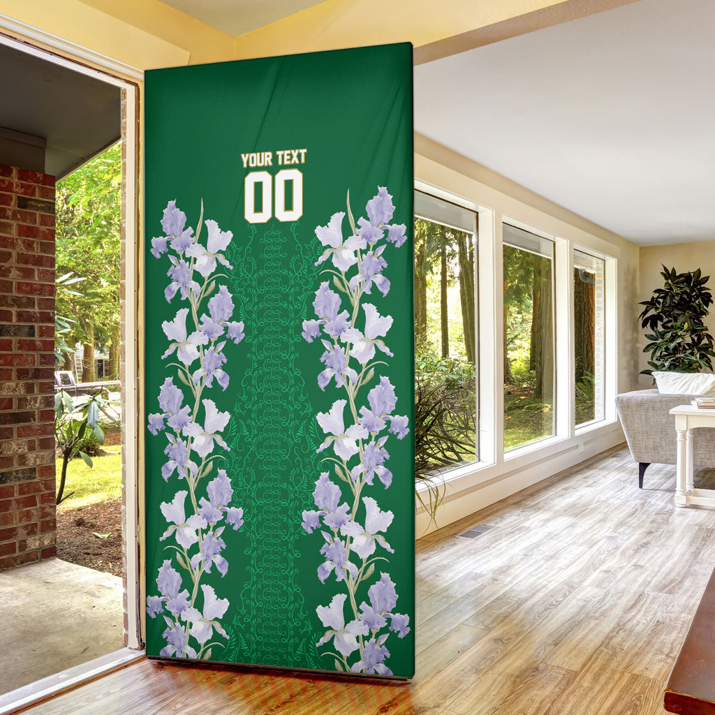 Custom Algeria Iris Floral Green Door Cover Africa Women’s Football Champion Series 2026