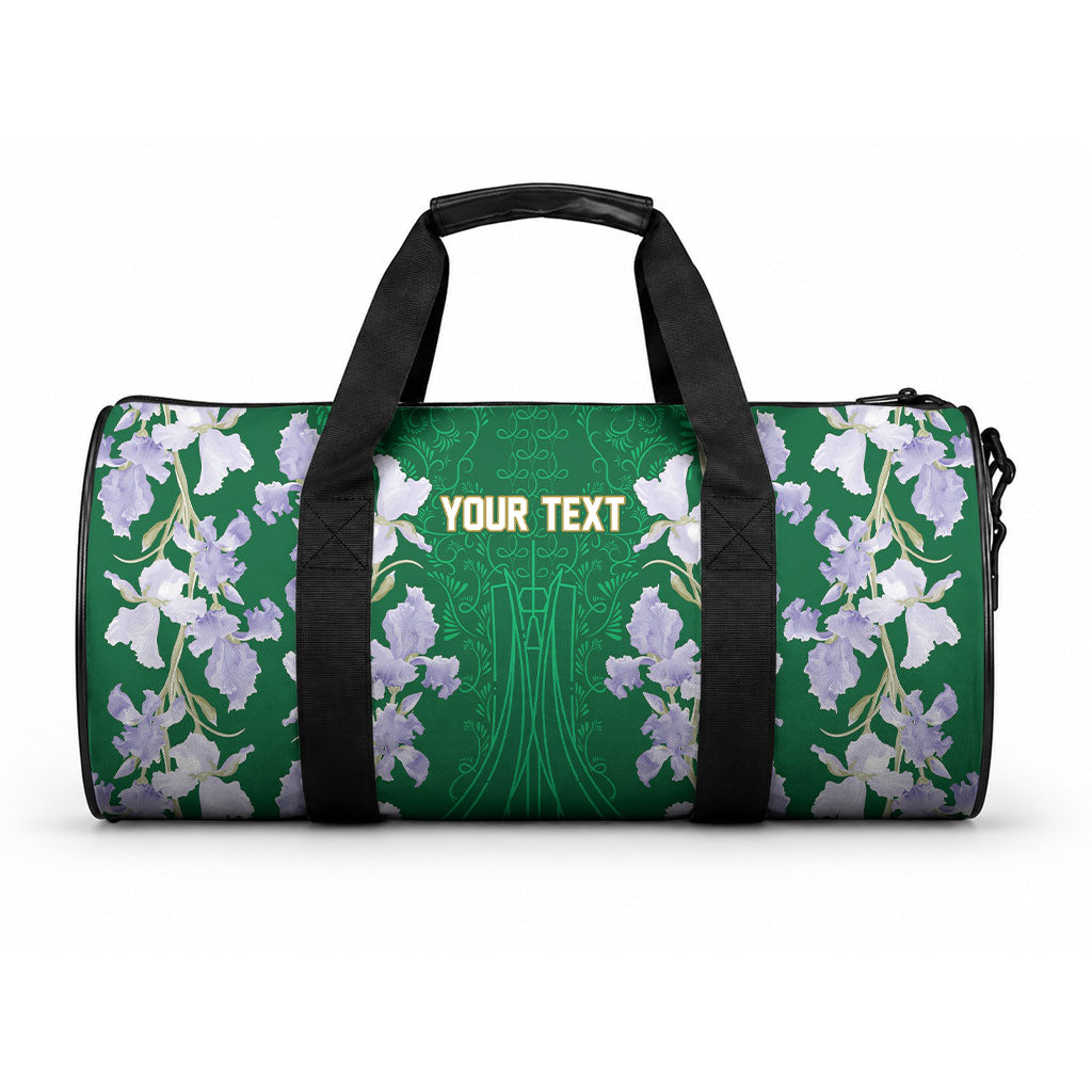 Custom Algeria Iris Floral Green Duffle Bag Africa Women’s Football Champion Series 2026