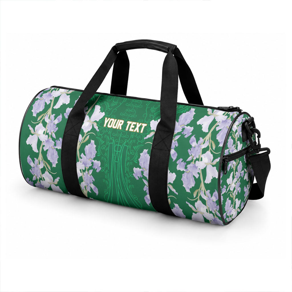 Custom Algeria Iris Floral Green Duffle Bag Africa Women’s Football Champion Series 2026
