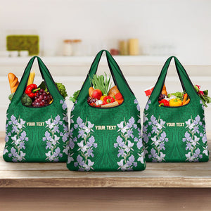 Custom Algeria Iris Floral Green Grocery Bag Africa Women’s Football Champion Series 2026