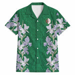 Custom Algeria Iris Floral Green Hawaiian Shirt Africa Women’s Football Champion Series 2026
