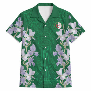 Custom Algeria Iris Floral Green Hawaiian Shirt Africa Women’s Football Champion Series 2026