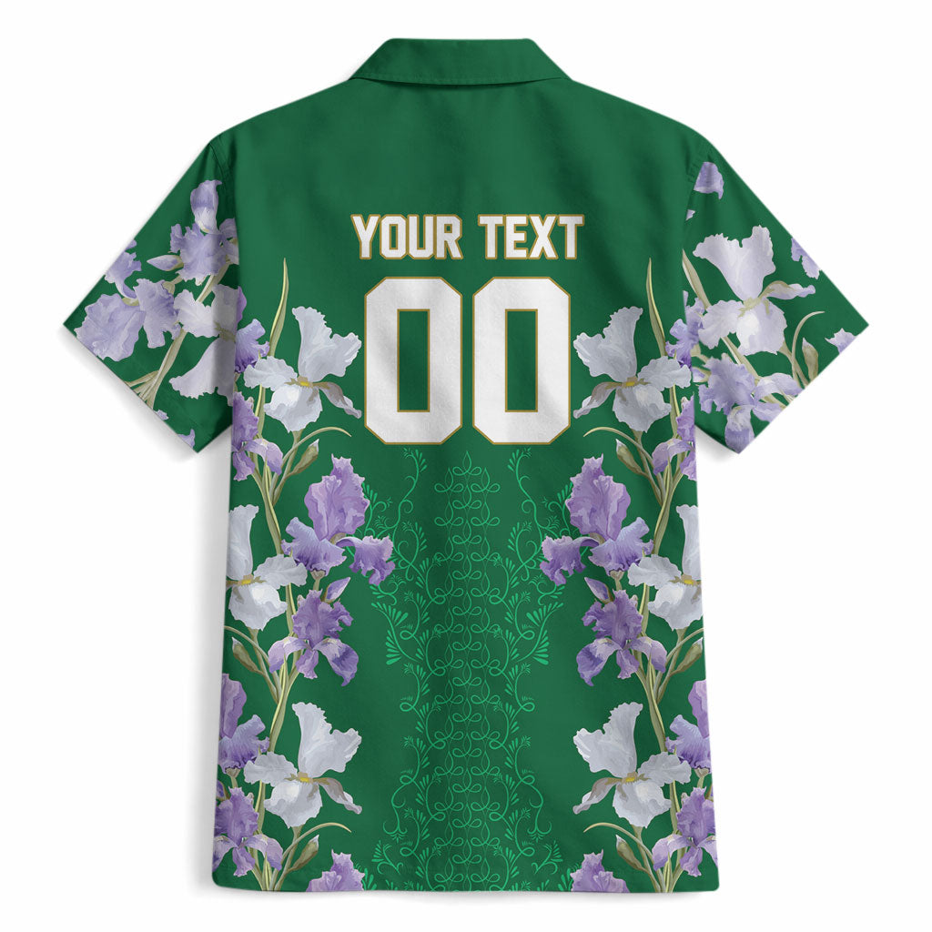 Custom Algeria Iris Floral Green Hawaiian Shirt Africa Women’s Football Champion Series 2026