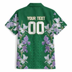 Custom Algeria Iris Floral Green Hawaiian Shirt Africa Women’s Football Champion Series 2026