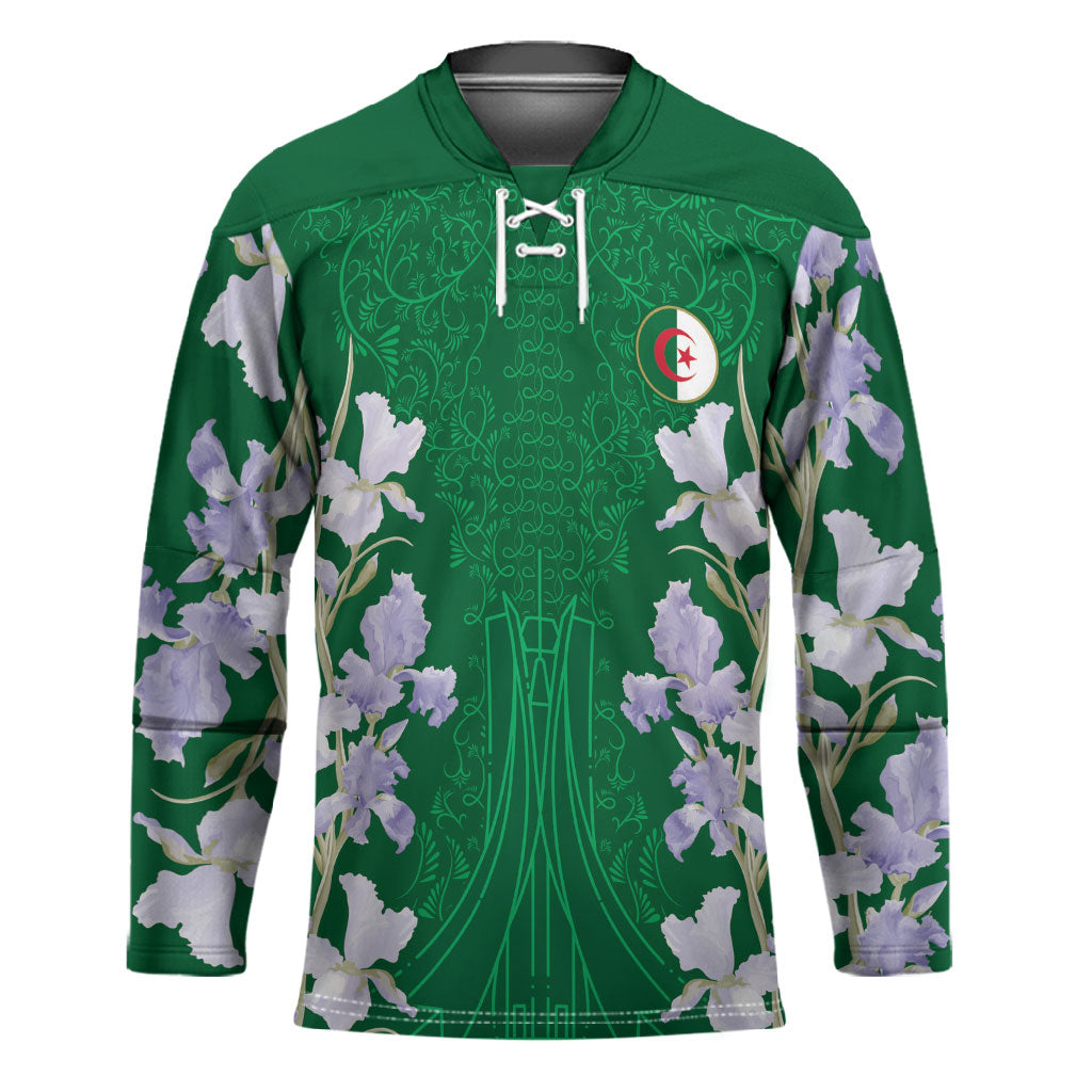 Custom Algeria Iris Floral Green Hockey Jersey Africa Women’s Football Champion Series 2026