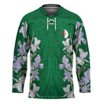 Custom Algeria Iris Floral Green Hockey Jersey Africa Women’s Football Champion Series 2026