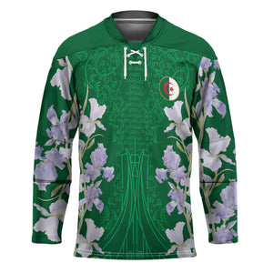 Custom Algeria Iris Floral Green Hockey Jersey Africa Women’s Football Champion Series 2026