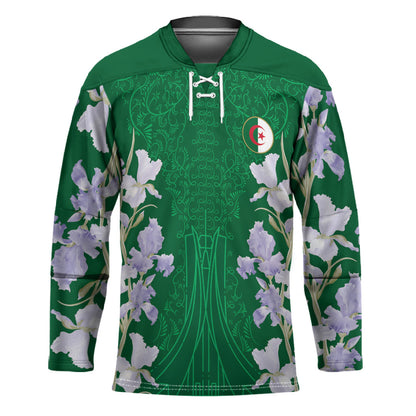 Custom Algeria Iris Floral Green Hockey Jersey Africa Women’s Football Champion Series 2026