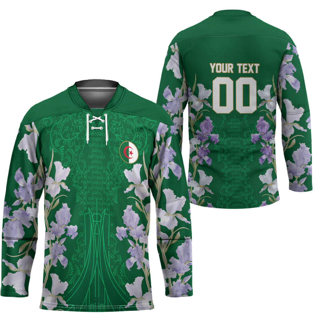 Custom Algeria Iris Floral Green Hockey Jersey Africa Women’s Football Champion Series 2026