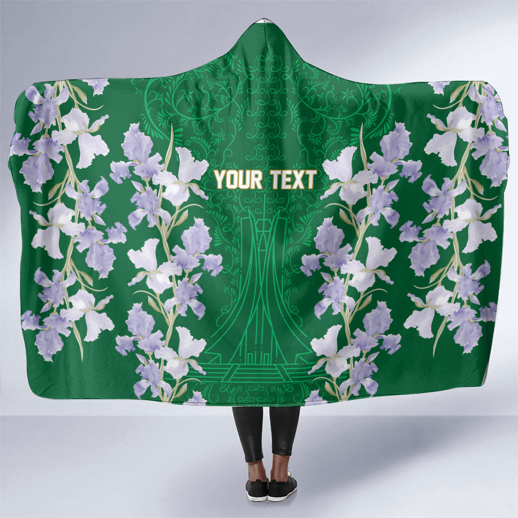 Custom Algeria Iris Floral Green Hooded Blanket Africa Women’s Football Champion Series 2026