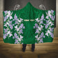 Custom Algeria Iris Floral Green Hooded Blanket Africa Women’s Football Champion Series 2026