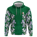 Custom Algeria Iris Floral Green Hoodie Africa Women’s Football Champion Series 2026