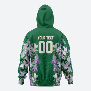 Custom Algeria Iris Floral Green Hoodie Africa Women’s Football Champion Series 2026