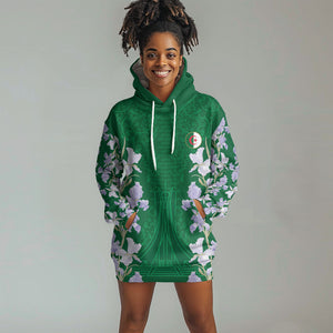 Custom Algeria Iris Floral Green Hoodie Dress Africa Women’s Football Champion Series 2026