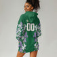 Custom Algeria Iris Floral Green Hoodie Dress Africa Women’s Football Champion Series 2026