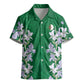 Custom Algeria Iris Floral Green Kid Hawaiian Shirt Africa Women’s Football Champion Series 2026