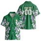 Custom Algeria Iris Floral Green Kid Hawaiian Shirt Africa Women’s Football Champion Series 2026