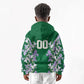 Custom Algeria Iris Floral Green Kid Hoodie Africa Women’s Football Champion Series 2026