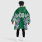 Custom Algeria Iris Floral Green Kid Wearable Blanket Hoodie Africa Women’s Football Champion Series 2026